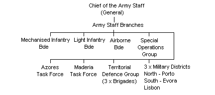 Portuguese Army Outline Structure