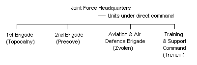 Slovakian Army Outline Structure