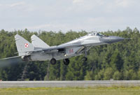A MiG 29 of the Polish Air Force