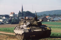 The Leopard 1 is a German designed and produced main battle tank that first entered service in 1965 and was used as the main battle tank for Germany, several other European countries, Australia, Canada, Brazil and Chile.