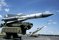 Russian SA-5 surface to air missiles