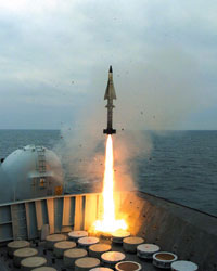 Sea Wolf Block 2 Surface to Air Missile firing
