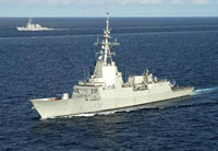 The Álvaro de Bazán is the lead ship of the Álvaro de Bazán class of air defence frigates entering service with the Spanish Navy.
