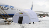 Boeing 737 inflatable maintenance shelter by J B Roche